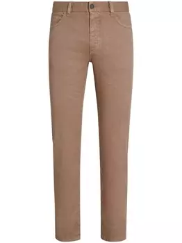 Zegna джинсы скинни Roccia средней посадки, нейтральный цвет