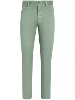 Zegna джинсы скинни Roccia средней посадки, зеленый
