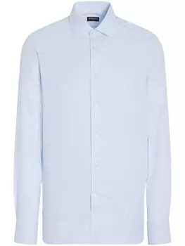 Zegna фактурная рубашка, синий