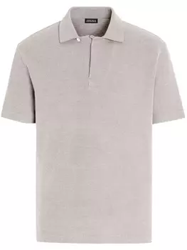 Zegna футболка фактурной вязки, нейтральный цвет