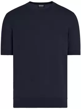 Zegna футболка тонкой вязки, синий