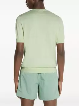 Zegna футболка тонкой вязки, зеленый