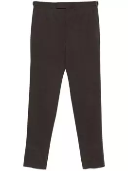 Zegna габардиновые брюки, коричневый