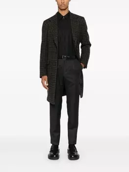 Zegna хлопковая рубашка, черный