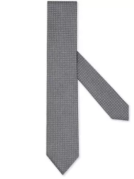Zegna jacquard silk tie, серый