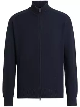 Zegna кардиган из кашета, синий