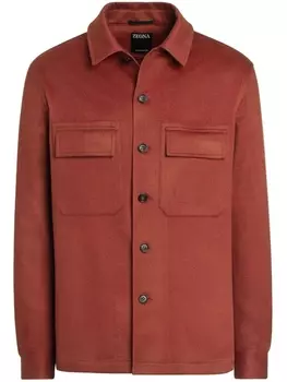 Zegna кашемировая куртка-рубашка Alba Oasi, красный