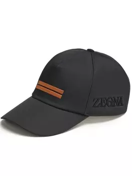 Zegna кепка с вышивкой, черный