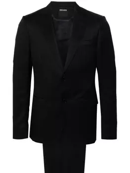 Zegna костюм с однобортным пиджаком, синий