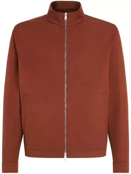 Zegna куртка на молнии с высоким воротником, красный