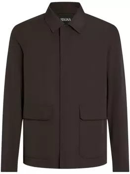 Zegna куртка-рубашка, коричневый