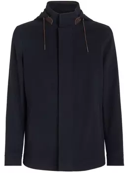 Zegna куртка с капюшоном, синий
