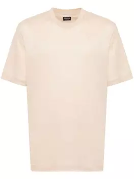 Zegna льняная футболка, нейтральный цвет