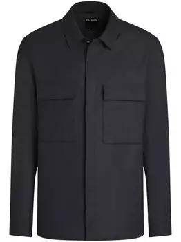 Zegna льняная рубашка, синий