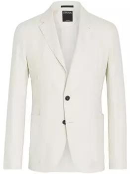 Zegna льняной пиджак, белый