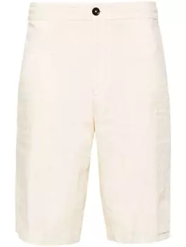Zegna льняные шорты с кулиской, нейтральный цвет