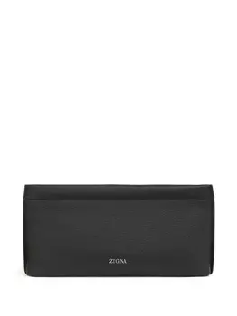 Zegna мини-клатч с логотипом, черный