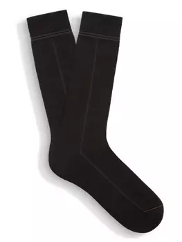 Zegna носки с контрастными полосками, черный