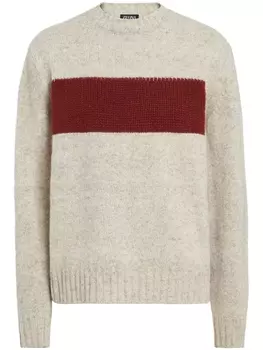 Zegna Oasi crew-neck cashmere jumper, белый