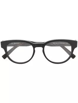 Zegna очки в круглой оправе, черный