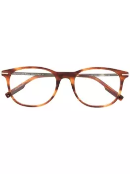 Zegna очки в круглой оправе, оранжевый
