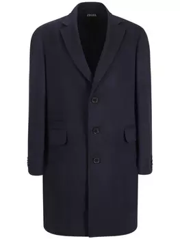 Zegna однобортное пальто, синий