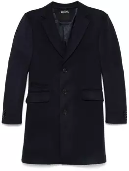 Zegna однобортное пальто, синий