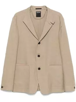 Zegna однобортный пиджак, нейтральный цвет