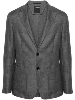 Zegna однобортный пиджак, серый