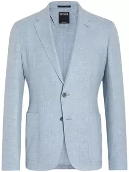 Zegna однобортный пиджак, синий
