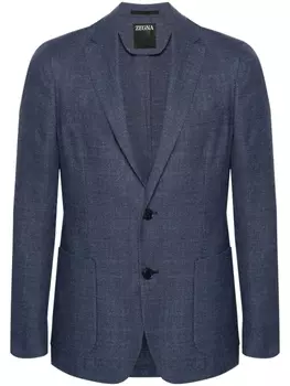 Zegna однобортный пиджак, синий