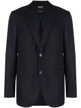 Zegna однобортный пиджак, синий