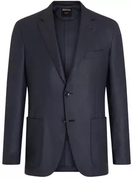 Zegna однобортный пиджак, синий