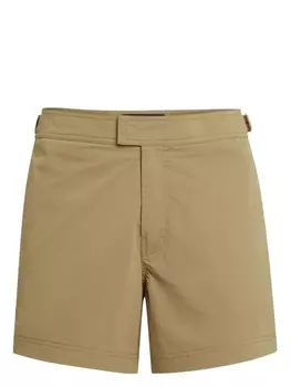 Zegna плавки-шорты 232 Road Brand Mark, зеленый