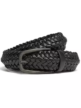 Zegna плетеный ремень, черный