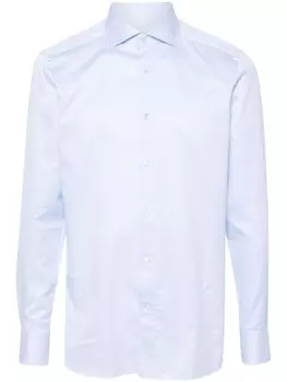 Zegna полосатая рубашка, синий