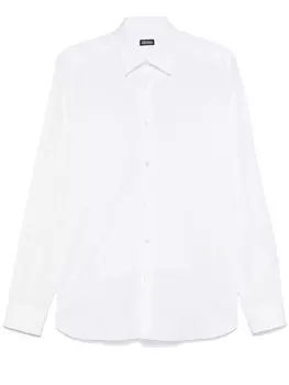 Zegna поплиновая рубашка, белый