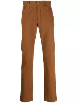 Zegna прямые брюки Roccia средней посадки, коричневый