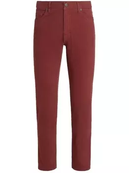 Zegna прямые джинсы Roccia, красный