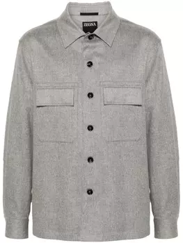 Zegna рубашка Alba, серый