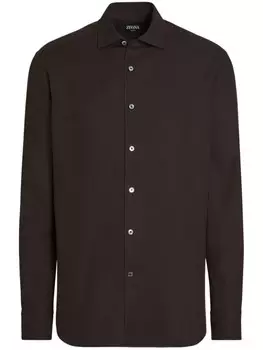 Zegna рубашка Cashco, коричневый