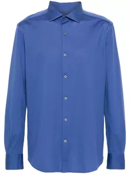 Zegna рубашка из пике, синий
