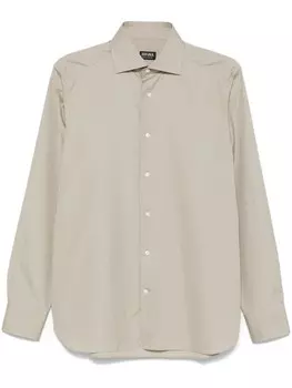 Zegna рубашка на пуговицах, серый
