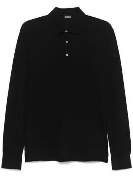Zegna рубашка поло, черный
