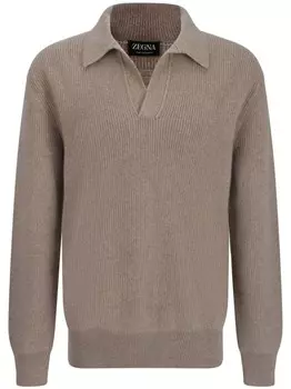 Zegna рубашка поло Oasi Cashmere, нейтральный цвет
