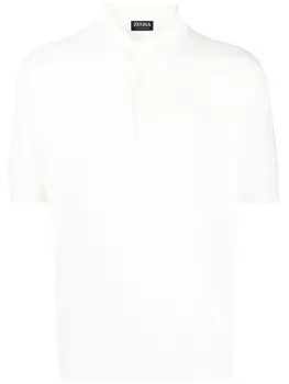 Zegna рубашка поло с короткими рукавами, белый