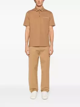 Zegna рубашка поло с накладным карманом, нейтральный цвет