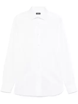 Zegna рубашка с длинными рукавами, белый