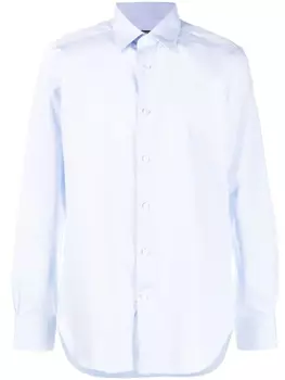 Zegna рубашка с длинными рукавами, синий