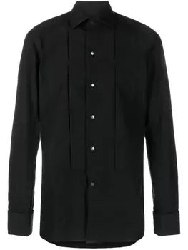 Zegna рубашка с манишкой, черный